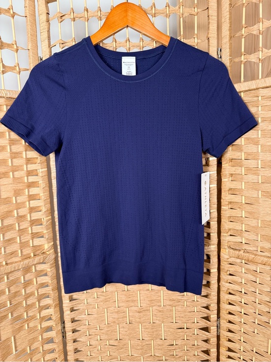 Athleta Tops - NWT Athleta In Motion Seamless Tee Size XXS Navy Blue